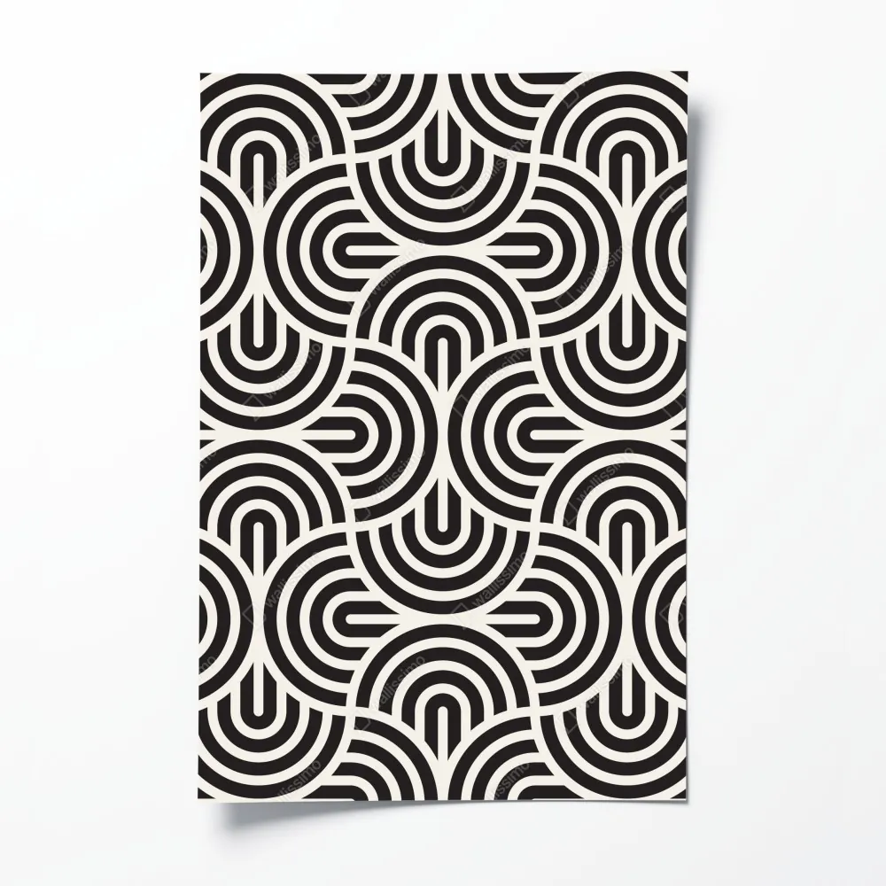 Plakat czarno-biały geometryczny wzór – Wallissimo® Plakat czarno-biały geometryczny wzór – Wallissimo®