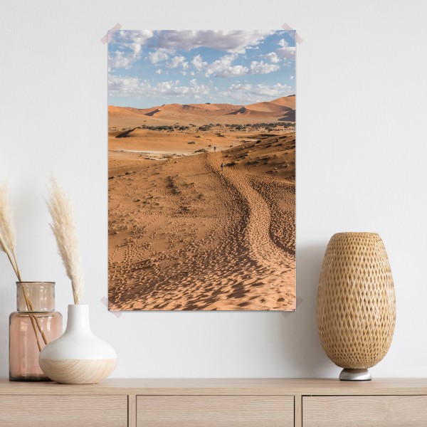 Plakat bezgraniczne wydmy pustyni pod błękitnym niebem – Wallissimo® Plakat bezgraniczne wydmy pustyni pod błękitnym niebem – Wallissimo®