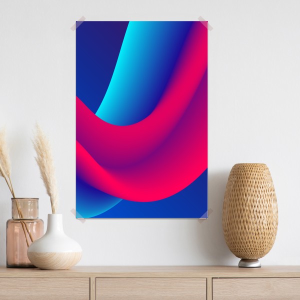 Plakat żywe falujące gradienty – Wallissimo® Plakat żywe falujące gradienty – Wallissimo®