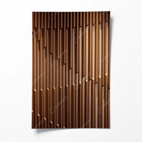 Plakat ciepły wzór drewnianych lameli na ścianę