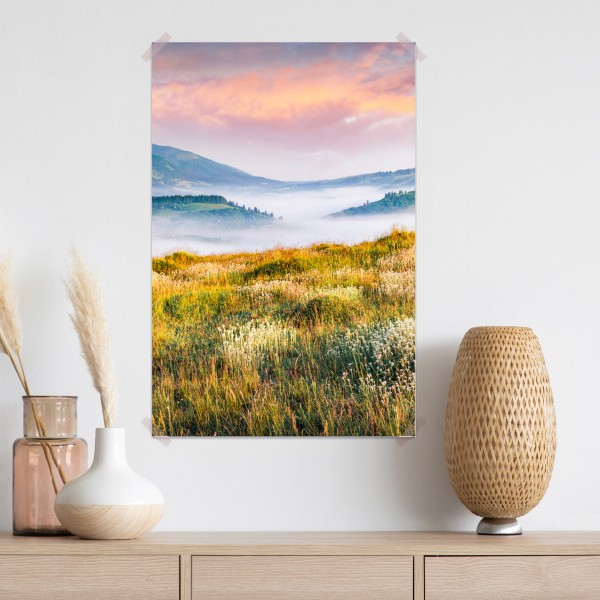 Plakat mglisty poranek w Borżawie – Wallissimo® Plakat mglisty poranek w Borżawie – Wallissimo®