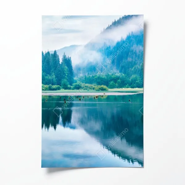 Plakat żywy geometryczny wzór pop – Wallissimo®