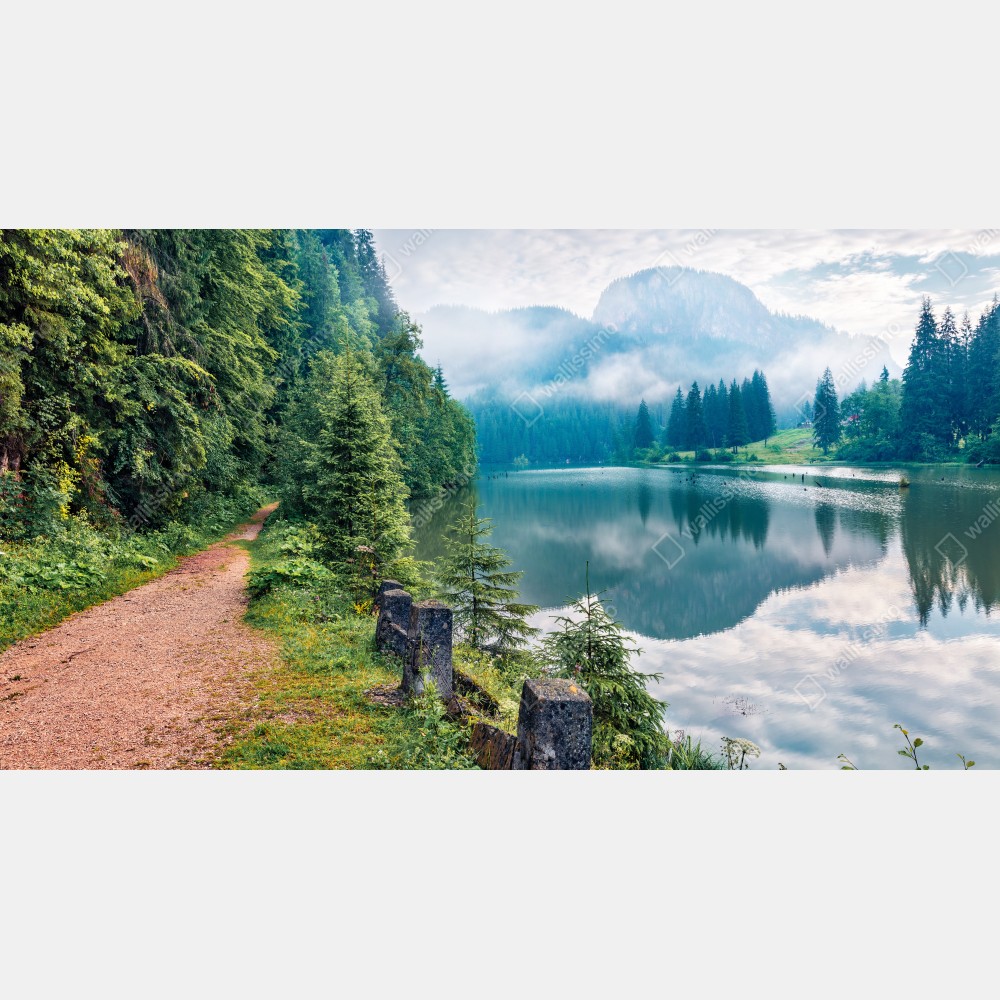 Plakat mglisty poranek nad Lacu Rosu – Wallissimo® Plakat mglisty poranek nad Lacu Rosu – Wallissimo®