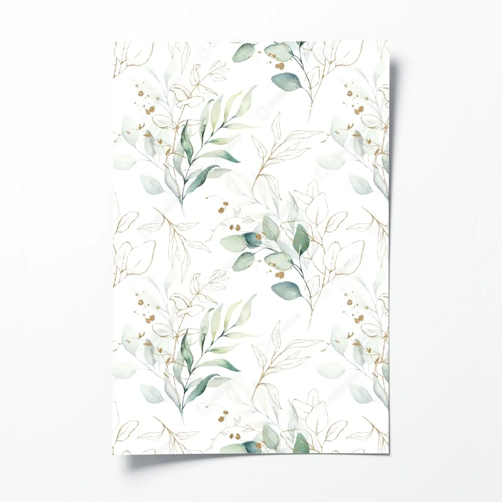 Plakat miękki wzór eukaliptusa w akwareli – Wallissimo® Plakat miękki wzór eukaliptusa w akwareli – Wallissimo®