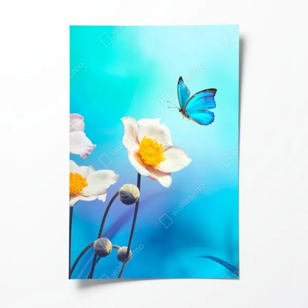 Plakat pastelowa botaniczna waza z liśćmi – Wallissimo®