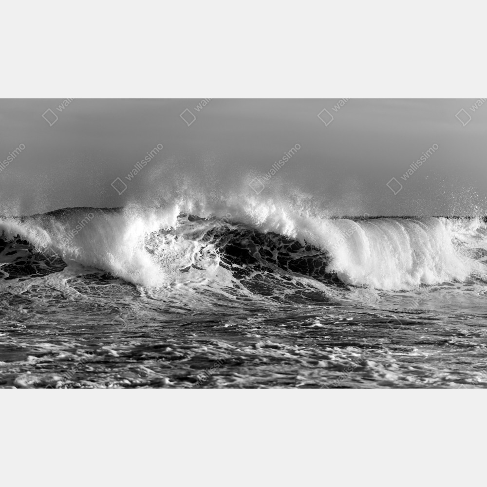 Plakat dramatyczna czarno-biała fala oceanu – Wallissimo® Plakat dramatyczna czarno-biała fala oceanu – Wallissimo®
