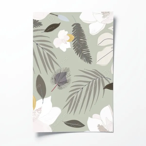 Plakat wzór z kaktusami i sukulentami – Wallissimo®