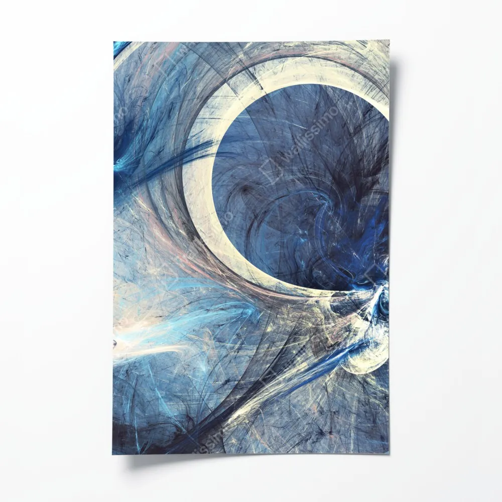 Plakat niebieski fraktalowy wir – Wallissimo® Plakat niebieski fraktalowy wir – Wallissimo®
