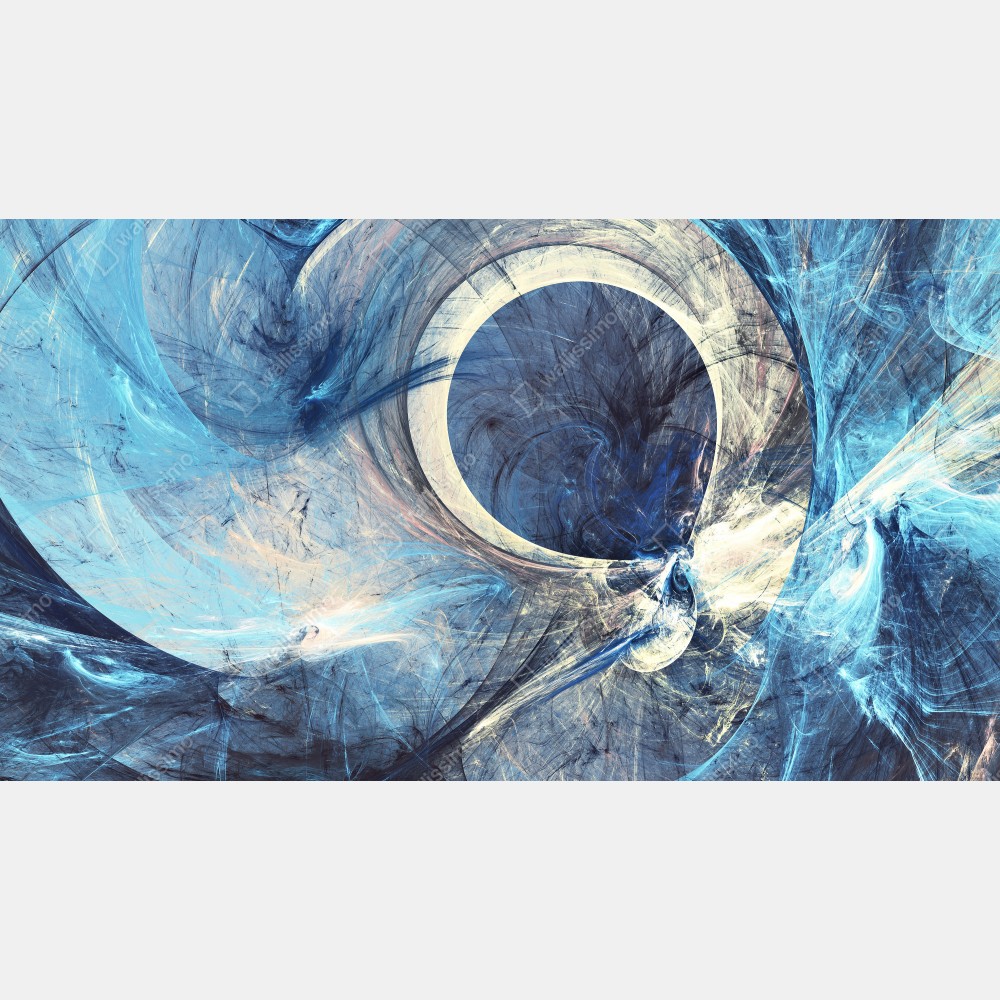 Plakat niebieski fraktalowy wir – Wallissimo® Plakat niebieski fraktalowy wir – Wallissimo®