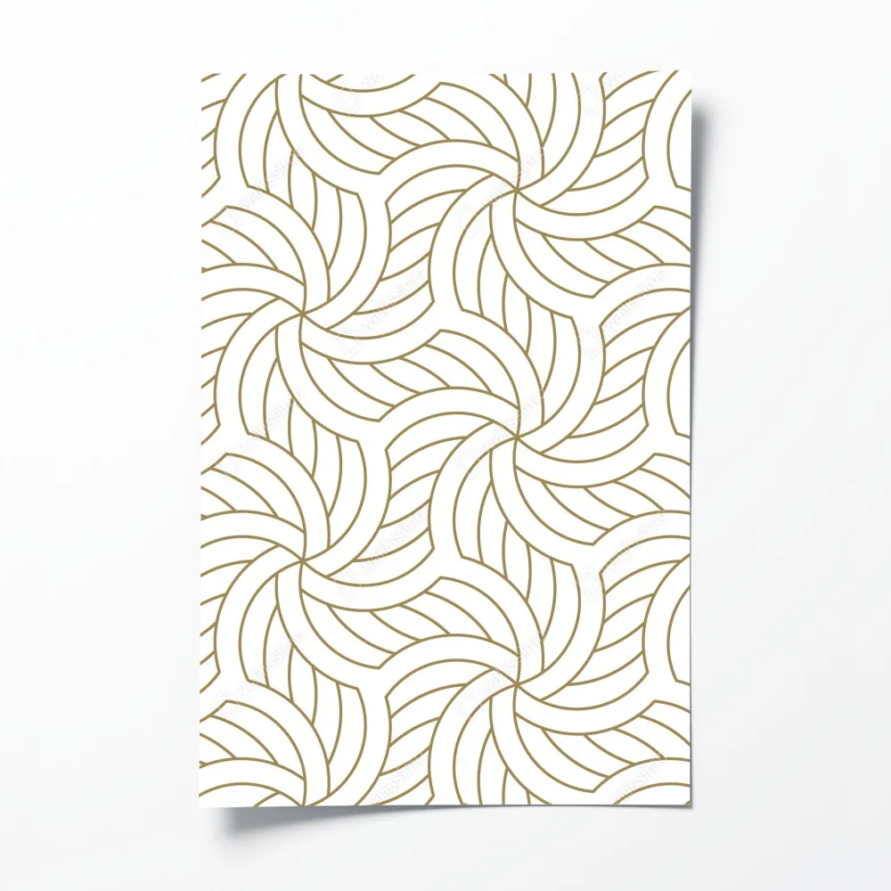 Plakat złoty geometryczny wzór spiralny – Wallissimo® Plakat złoty geometryczny wzór spiralny – Wallissimo®