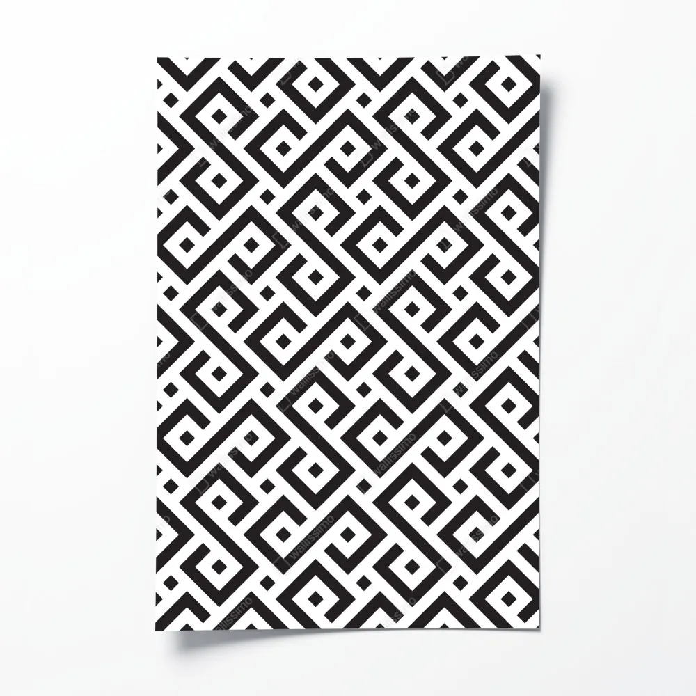 Plakat ponadczasowy czarno-biały geometryczny wzór – Wallissimo® Plakat ponadczasowy czarno-biały geometryczny wzór – Wallissimo®