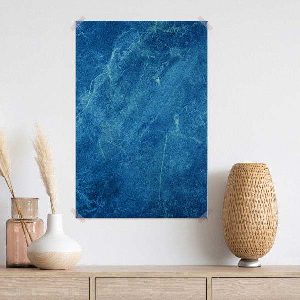 Plakat głęboka niebieska tekstura marmuru – Wallissimo® Plakat głęboka niebieska tekstura marmuru – Wallissimo®