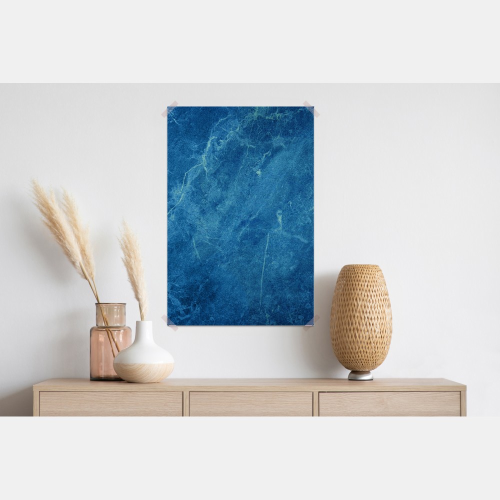 Plakat głęboka niebieska tekstura marmuru – Wallissimo® Plakat głęboka niebieska tekstura marmuru – Wallissimo®