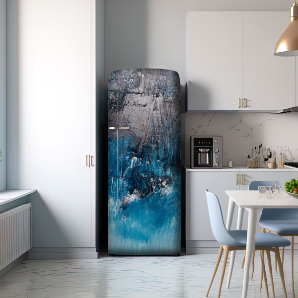 Naklejka na lodówkę głęboka niebieska tekstura abstrakcyjna – Wallissimo® Naklejka na lodówkę głęboka niebieska tekstura abstrakcyjna – Wallissimo®