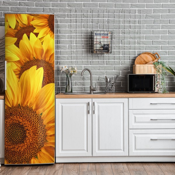 Naklejka na lodówkę zabawny tropikalny wzór geometryczny – Wallissimo®