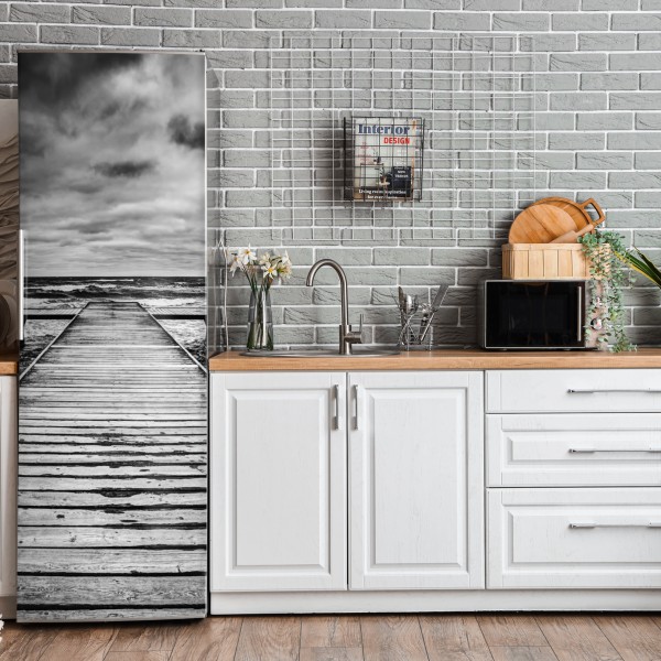 Naklejka na lodówkę zabawny wzór z zebrami – Wallissimo®