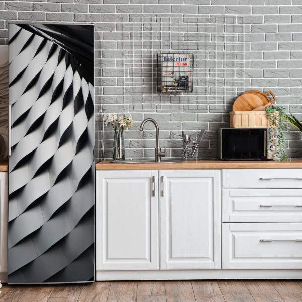 Naklejka na lodówkę delikatne złote róże — elegancki wzór kwiatowy – Wallissimo®