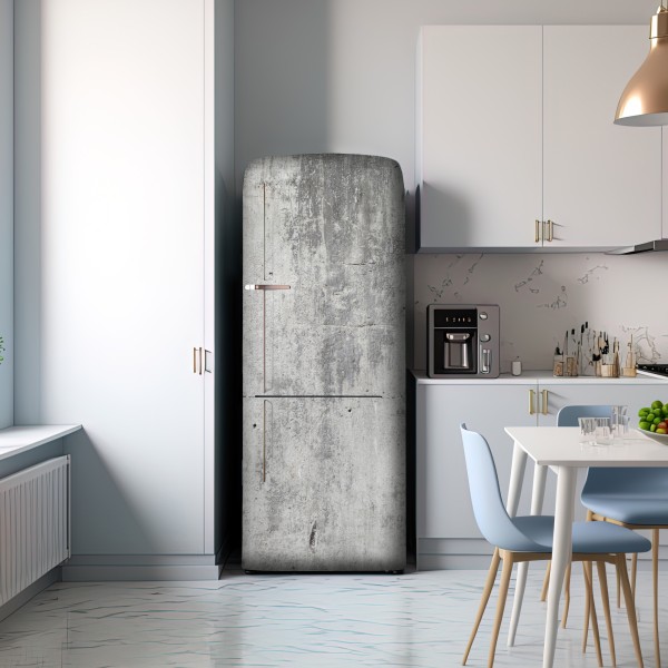 Naklejka na lodówkę surowa tekstura betonowej ściany – Wallissimo® Naklejka na lodówkę surowa tekstura betonowej ściany – Wallissimo®