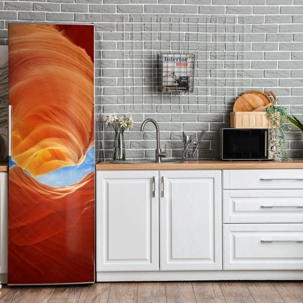 Naklejka na lodówkę Antelope Canyon wirujące piaskowcowe formy – Wallissimo® Naklejka na lodówkę Antelope Canyon wirujące piaskowcowe formy – Wallissimo®