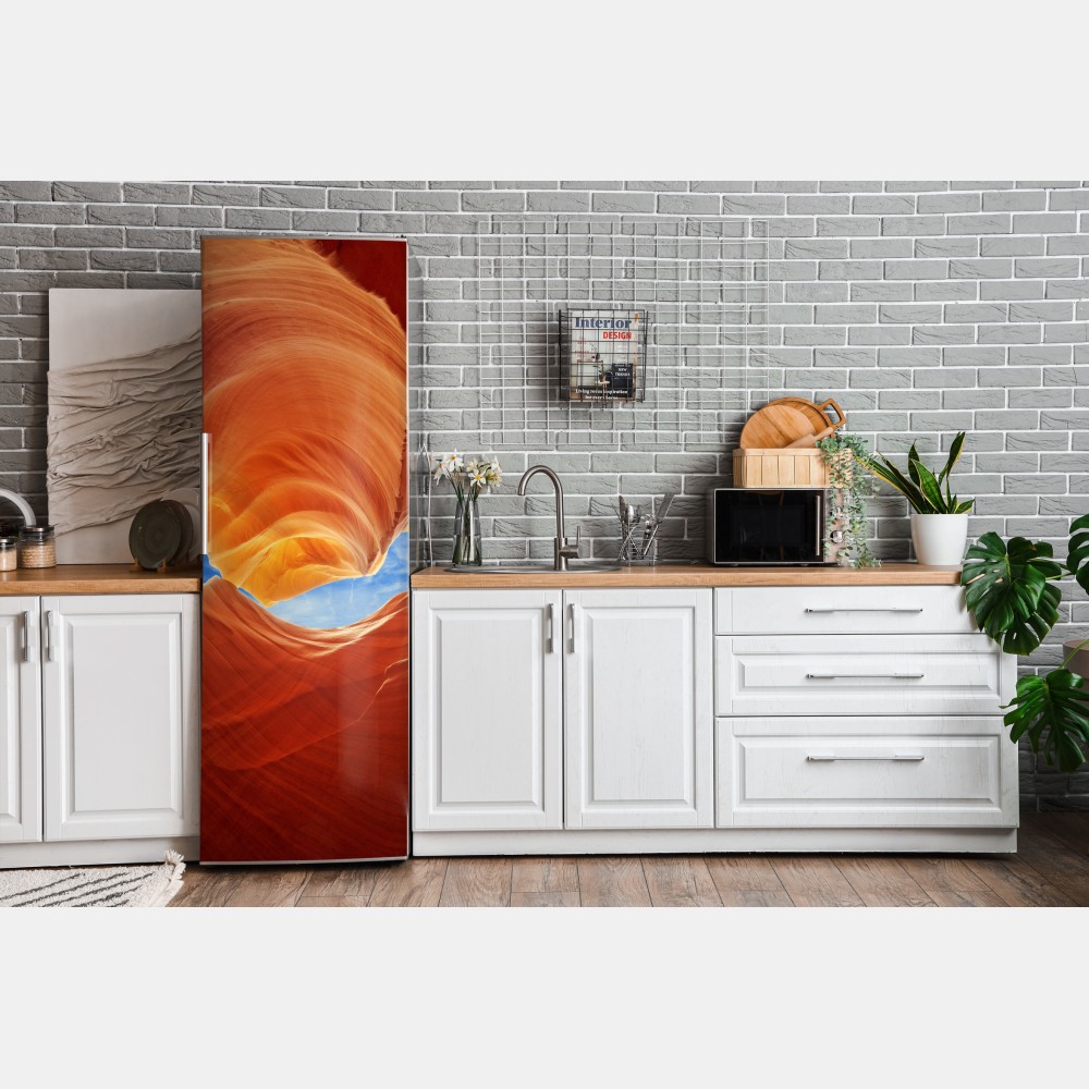 Naklejka na lodówkę Antelope Canyon wirujące piaskowcowe formy – Wallissimo® Naklejka na lodówkę Antelope Canyon wirujące piaskowcowe formy – Wallissimo®