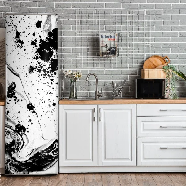 Naklejka na lodówkę vintage palmy na Hawajach o zachodzie słońca – Wallissimo®