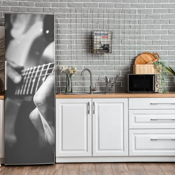 Naklejka na lodówkę panorama Nowego Jorku w monochromie – Wallissimo®