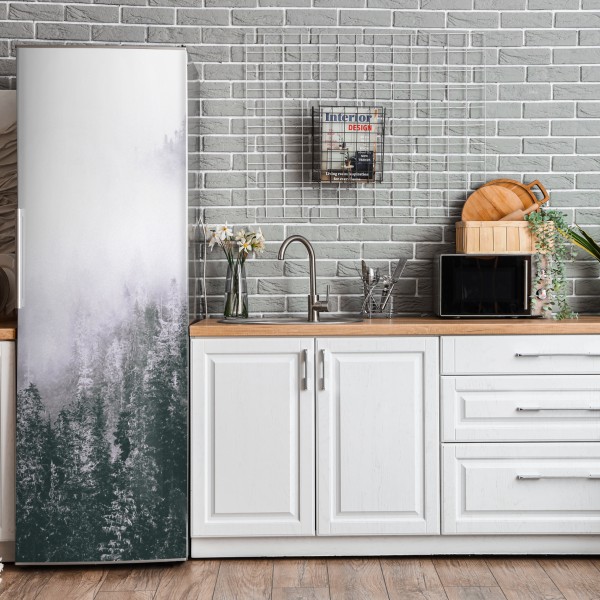 Naklejka na lodówkę panorama Nowego Jorku w monochromie – Wallissimo®