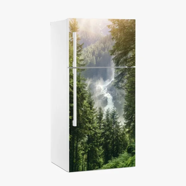 Naklejka na lodówkę jasny żółty wzór w kropki do pokoju – Wallissimo®