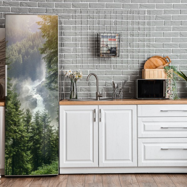 Naklejka na lodówkę jasny żółty wzór w kropki do pokoju – Wallissimo®