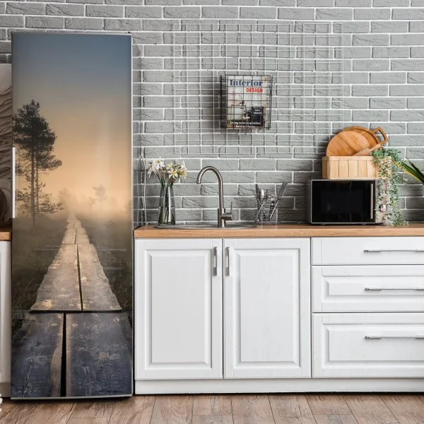 Naklejka na lodówkę monochromatyczny przepływ komórek – Wallissimo®