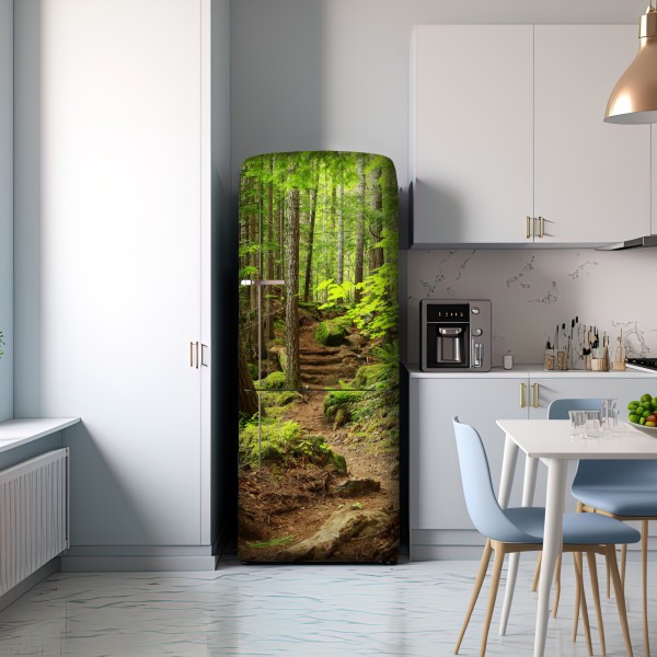 Naklejka na lodówkę mchowa leśna ścieżka – Wallissimo® Naklejka na lodówkę mchowa leśna ścieżka – Wallissimo®