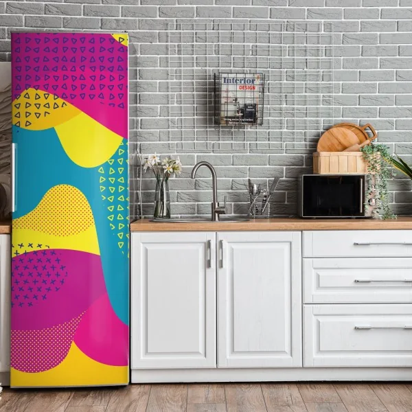 Naklejka na lodówkę zielona tekstura marmuru – Wallissimo®