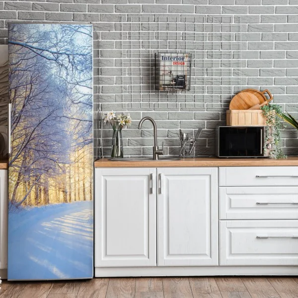 Naklejka na lodówkę złoty wzór art deco – Wallissimo®