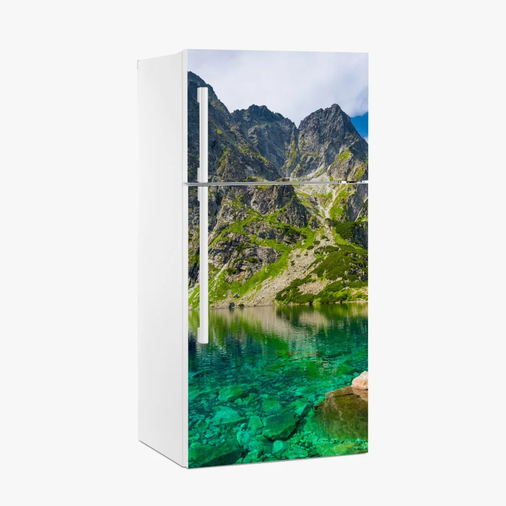 Naklejka na lodówkę Czarny Staw górskie odbicie Tatry – Wallissimo® Naklejka na lodówkę Czarny Staw górskie odbicie Tatry – Wallissimo®