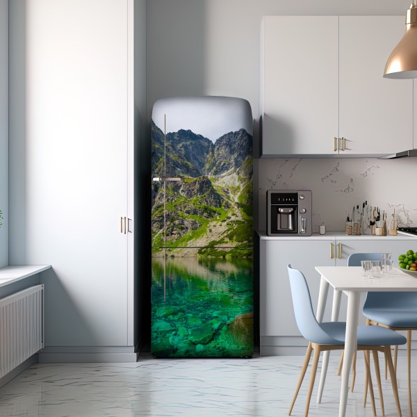 Naklejka na lodówkę Czarny Staw górskie odbicie Tatry – Wallissimo® Naklejka na lodówkę Czarny Staw górskie odbicie Tatry – Wallissimo®