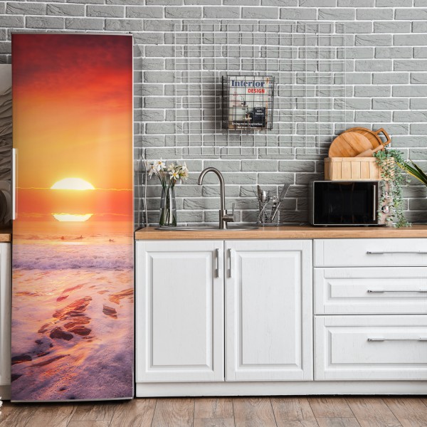 Naklejka na lodówkę pastelowy wzór muszelkowy – Wallissimo®