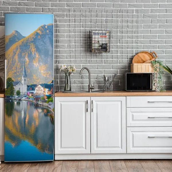 Naklejka na lodówkę intensywny portret goryla w czerni i bieli – Wallissimo®