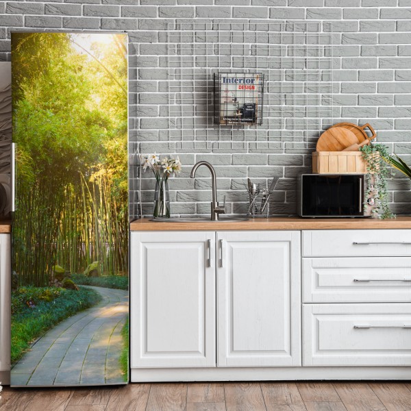 Naklejka na lodówkę czarno-czerwona klawiatura fortepianu – Wallissimo®