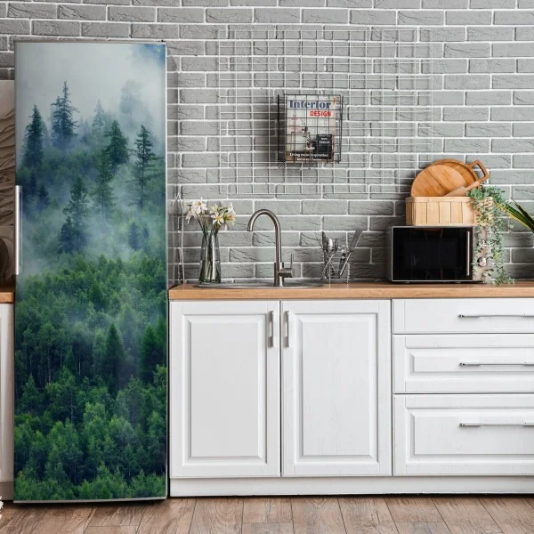 Naklejka na lodówkę złoty wzór art deco – Wallissimo®