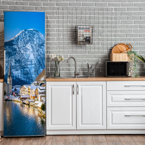 Naklejka na lodówkę zielona tekstura marmuru – Wallissimo®