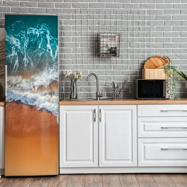 Naklejka na lodówkę delikatny różowy bukiet eustomy – Wallissimo®