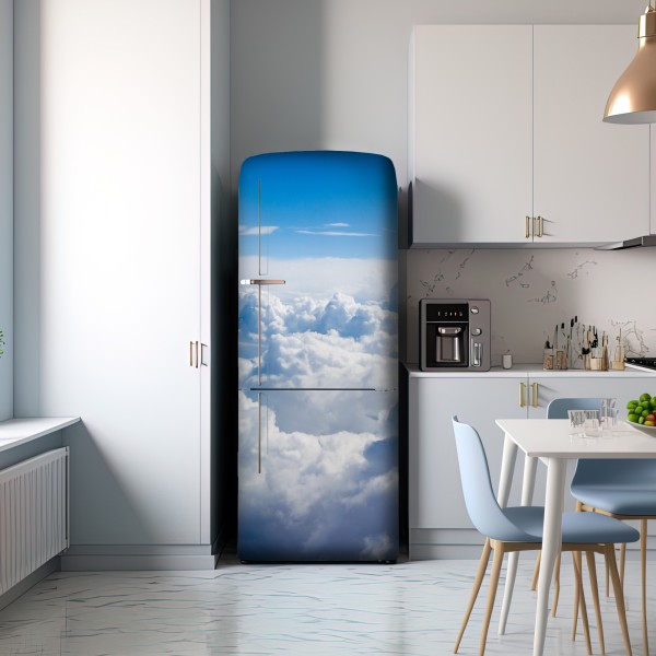 Naklejka na lodówkę spokojny niebiański pejzaż chmur – Wallissimo® Naklejka na lodówkę spokojny niebiański pejzaż chmur – Wallissimo®