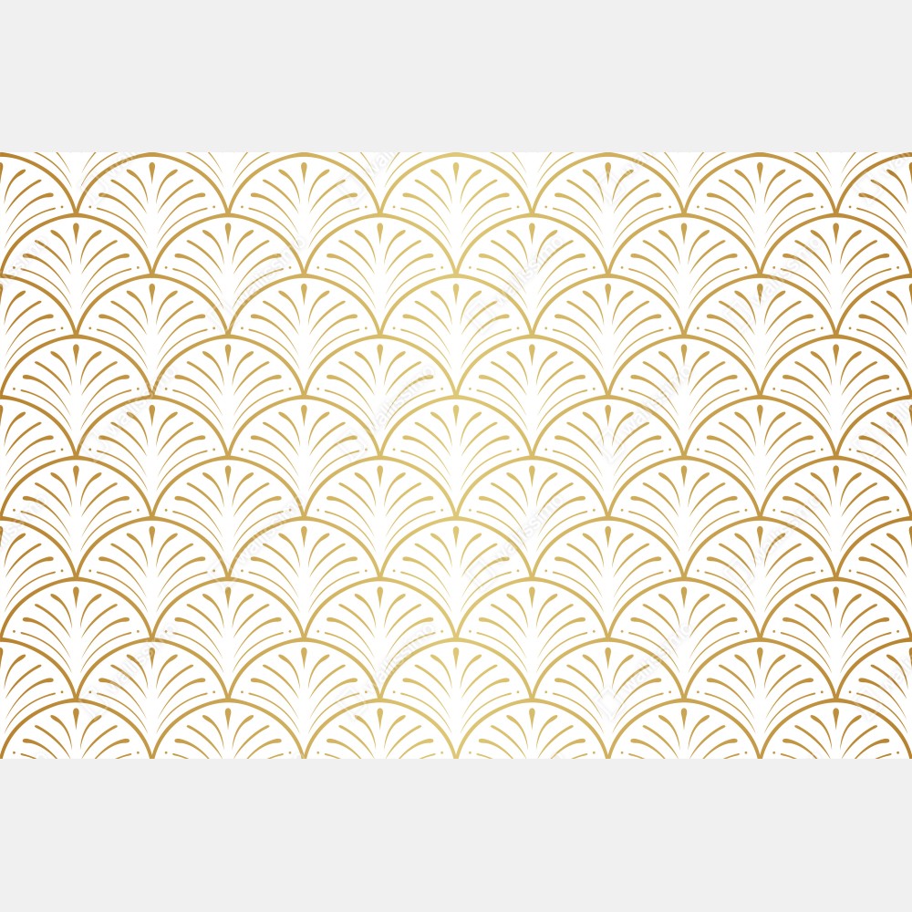 Naklejka na lodówkę złoty wzór art deco w stylu wachlarza – Wallissimo® Naklejka na lodówkę złoty wzór art deco w stylu wachlarza – Wallissimo®