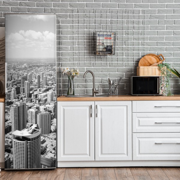 Naklejka na lodówkę spokojna zielona kładka leśna – Wallissimo®