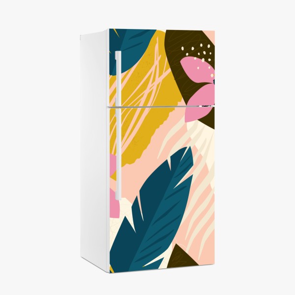 Naklejka na lodówkę biała tekstura marmuru z szarymi żyłkami – Wallissimo®