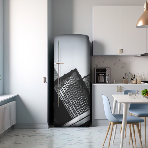 Naklejka na lodówkę Hongkong budynek komercyjny z bliska – Wallissimo® Naklejka na lodówkę Hongkong budynek komercyjny z bliska – Wallissimo®