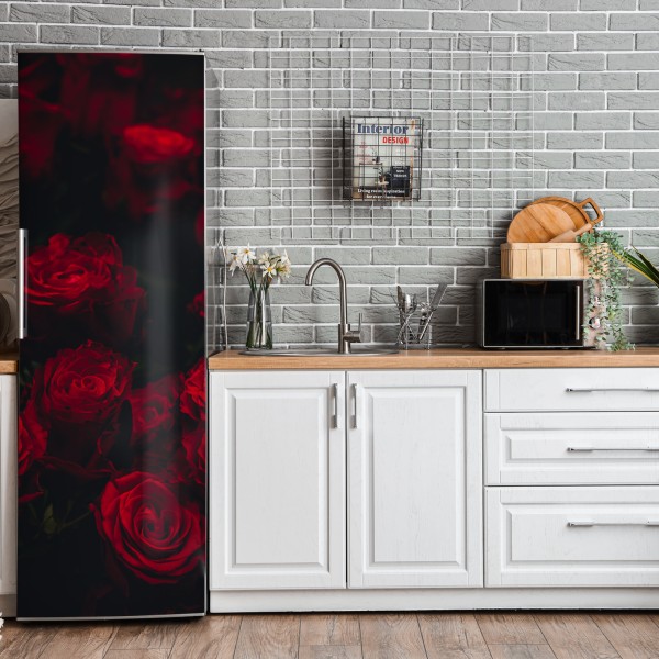 Naklejka na lodówkę zabawny tropikalny wzór geometryczny – Wallissimo®