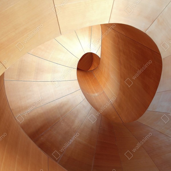 Naklejka na lodówkę ciepła drewniana spirala – Wallissimo® Naklejka na lodówkę ciepła drewniana spirala – Wallissimo®