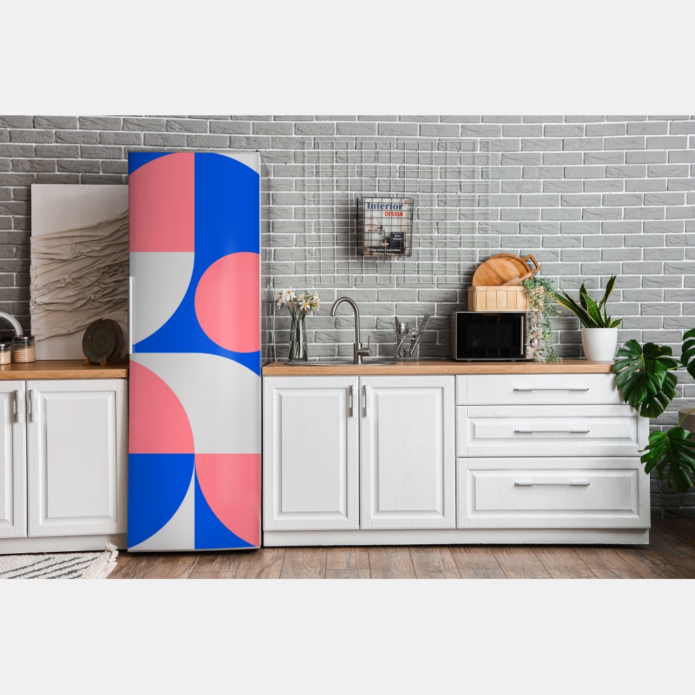 Naklejka na lodówkę skandynawska kompozycja geometryczna – Wallissimo® Naklejka na lodówkę skandynawska kompozycja geometryczna – Wallissimo®