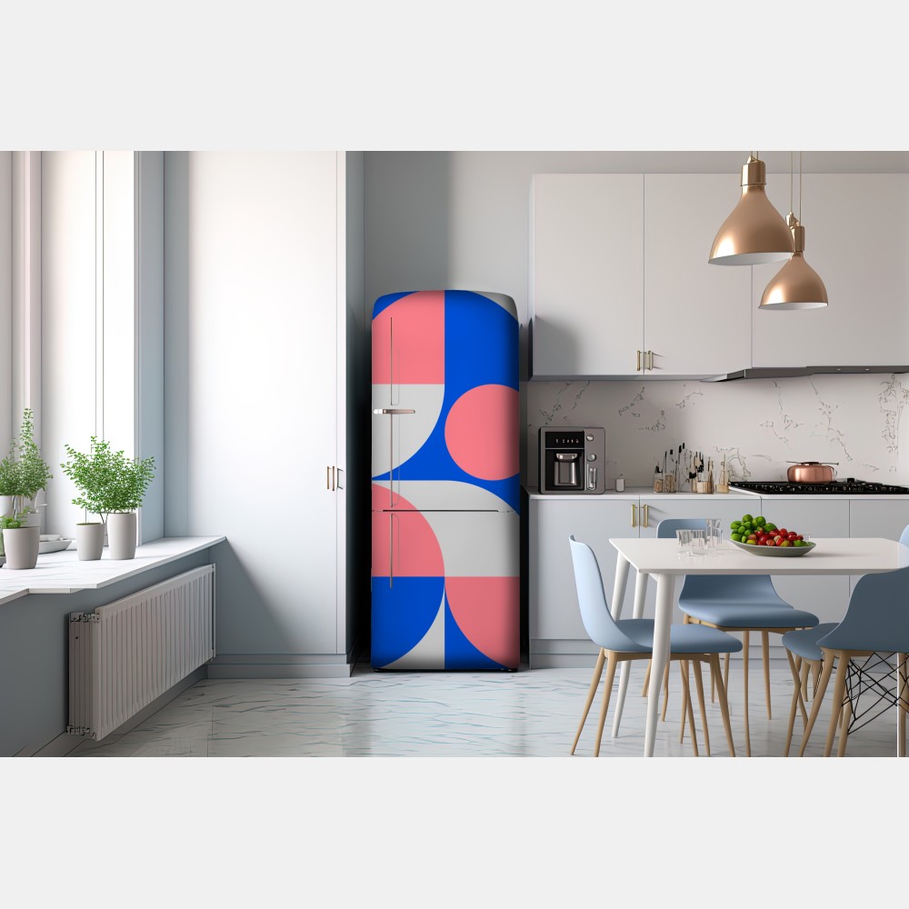 Naklejka na lodówkę skandynawska kompozycja geometryczna – Wallissimo® Naklejka na lodówkę skandynawska kompozycja geometryczna – Wallissimo®